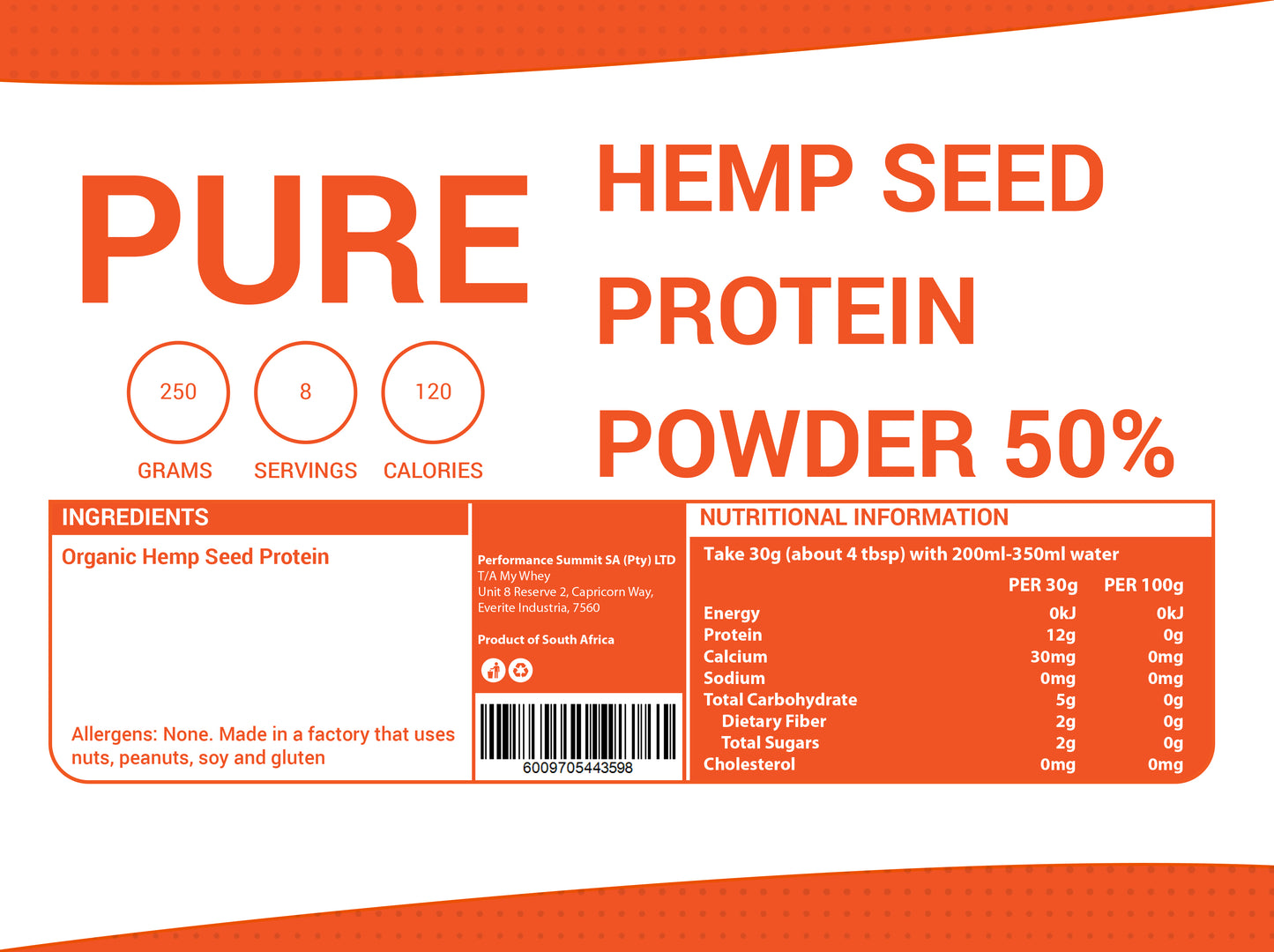 Hemp Seed Protein Powder 50%