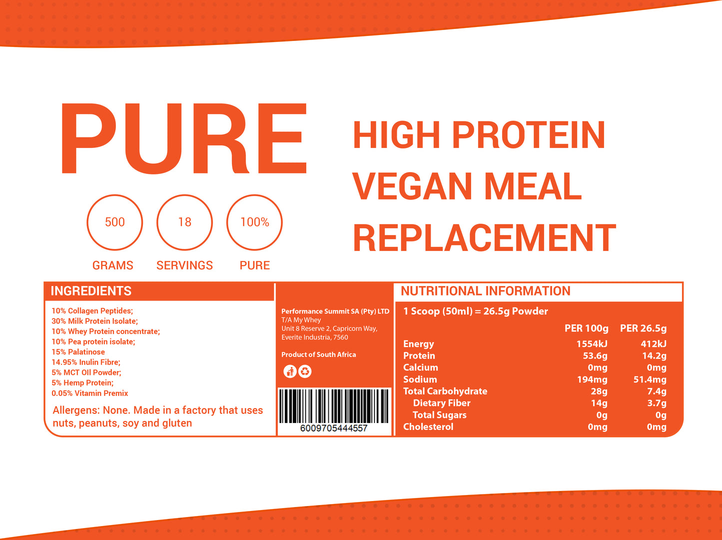High Protein Vegan Meal Replacement