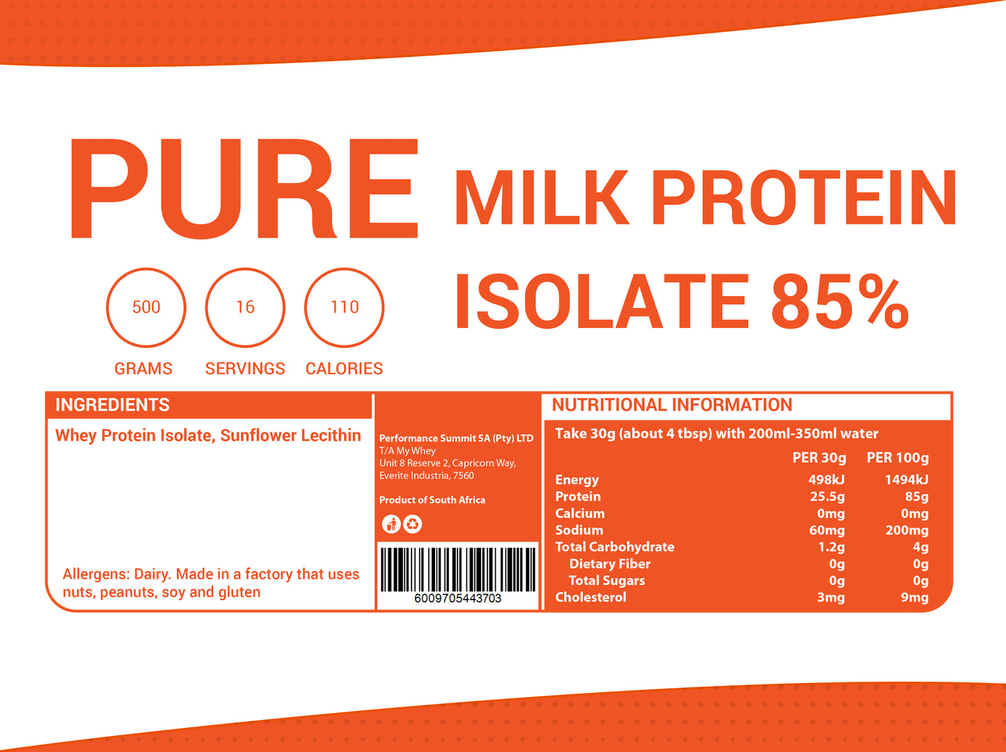 Milk Protein Isolate 85%