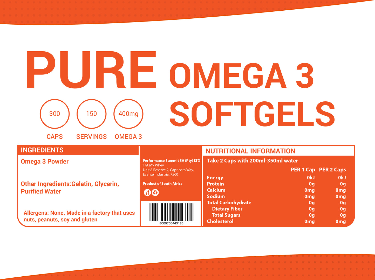 Omega 3 Softgels 300 caps