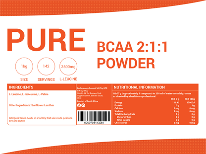 BCAA 2:1:1 (Branch Chain Amino Acids)