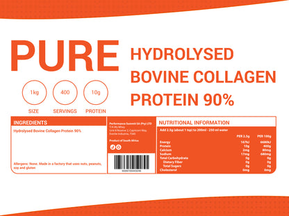 Hydrolysed Bovine Collagen Protein 90%