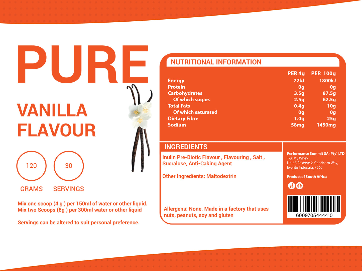 Vanilla Flavour System 120g