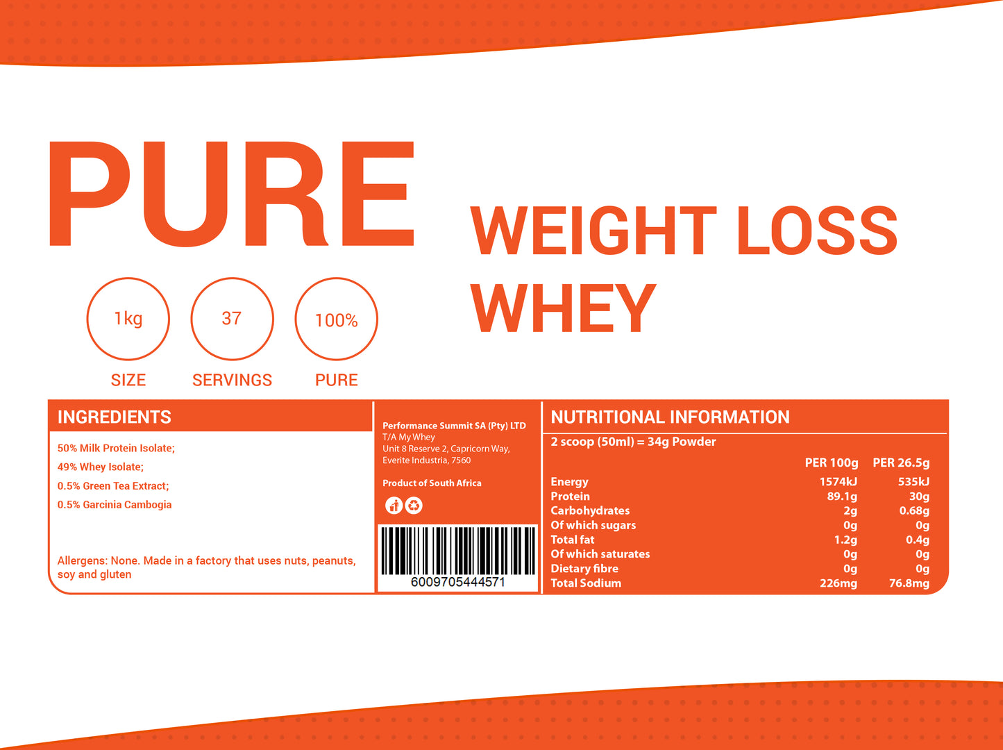Weight Loss Whey Unflavoured