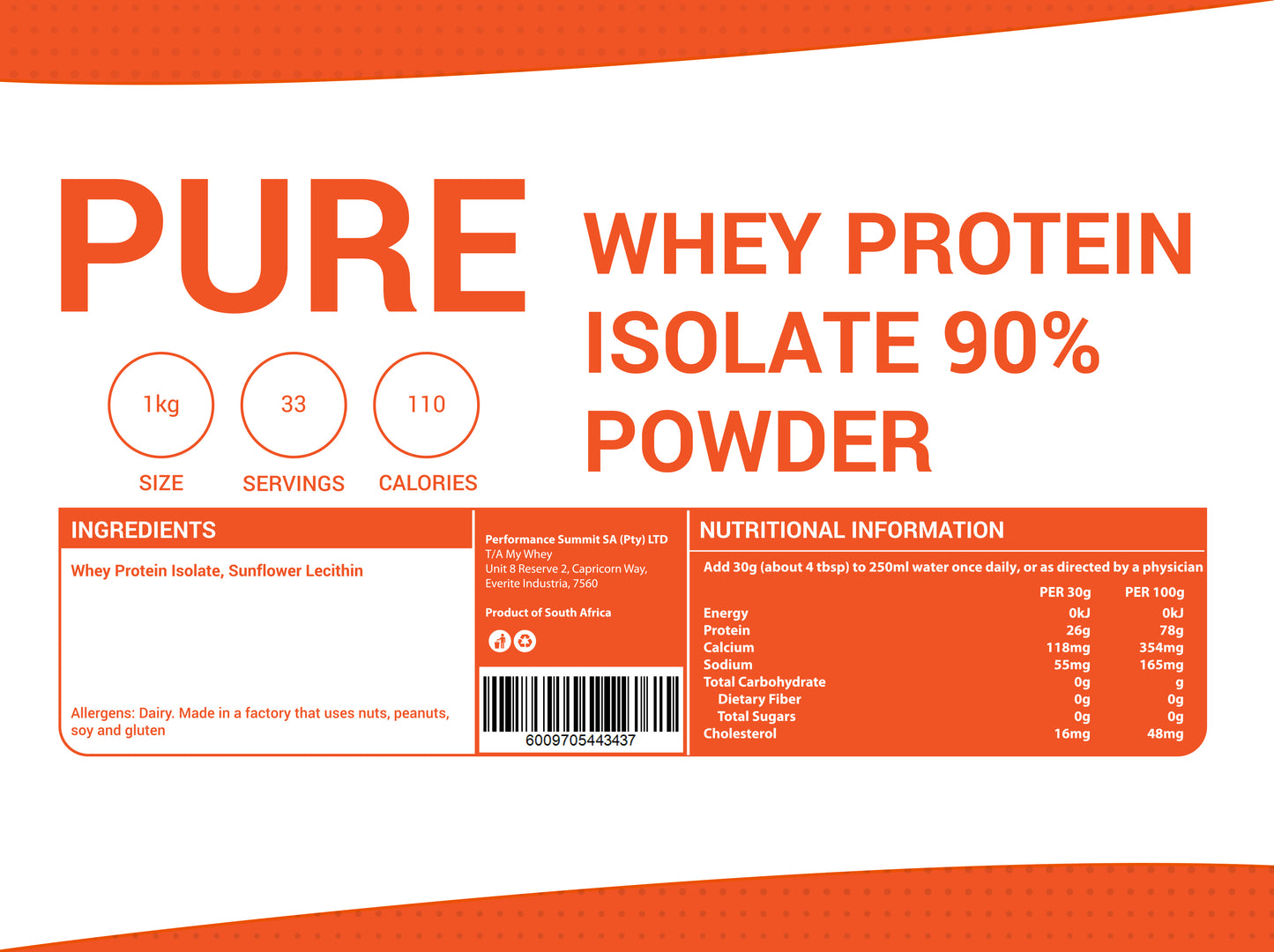 Whey Protein Isolate 90% Powder